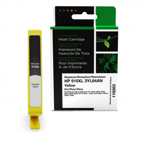 Clover Technologies Group, LLC High Yield Yellow Ink Cartridge for HP 910XL (3YL64AN)